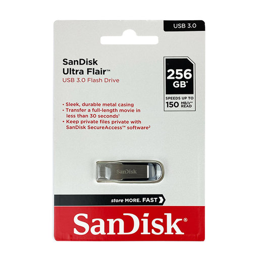 SanDisk 256GB Ultra Flair USB 3.0 Flash Drive SDCZ73 Pen Drive