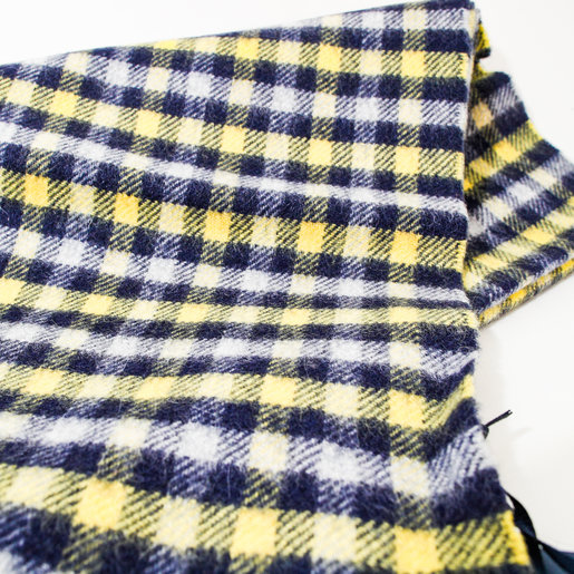 Aquascutum Aquascutum Cashmere Scarf Yellow Blue Parallel