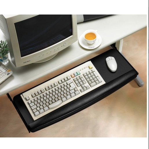 keyboard tray with wrist rest