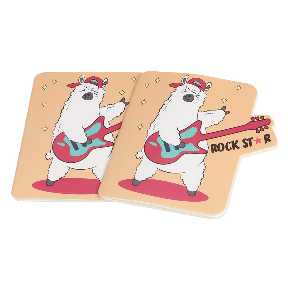 TYNB3003 Eagle Cute Lama/Alpaca Shaped Die-Cut Notebook, Pocket Journal, Diary, Ruled Memo, Small Notebook for Kids, 20 Sheets/Pack, Pack of 2 (Lama)