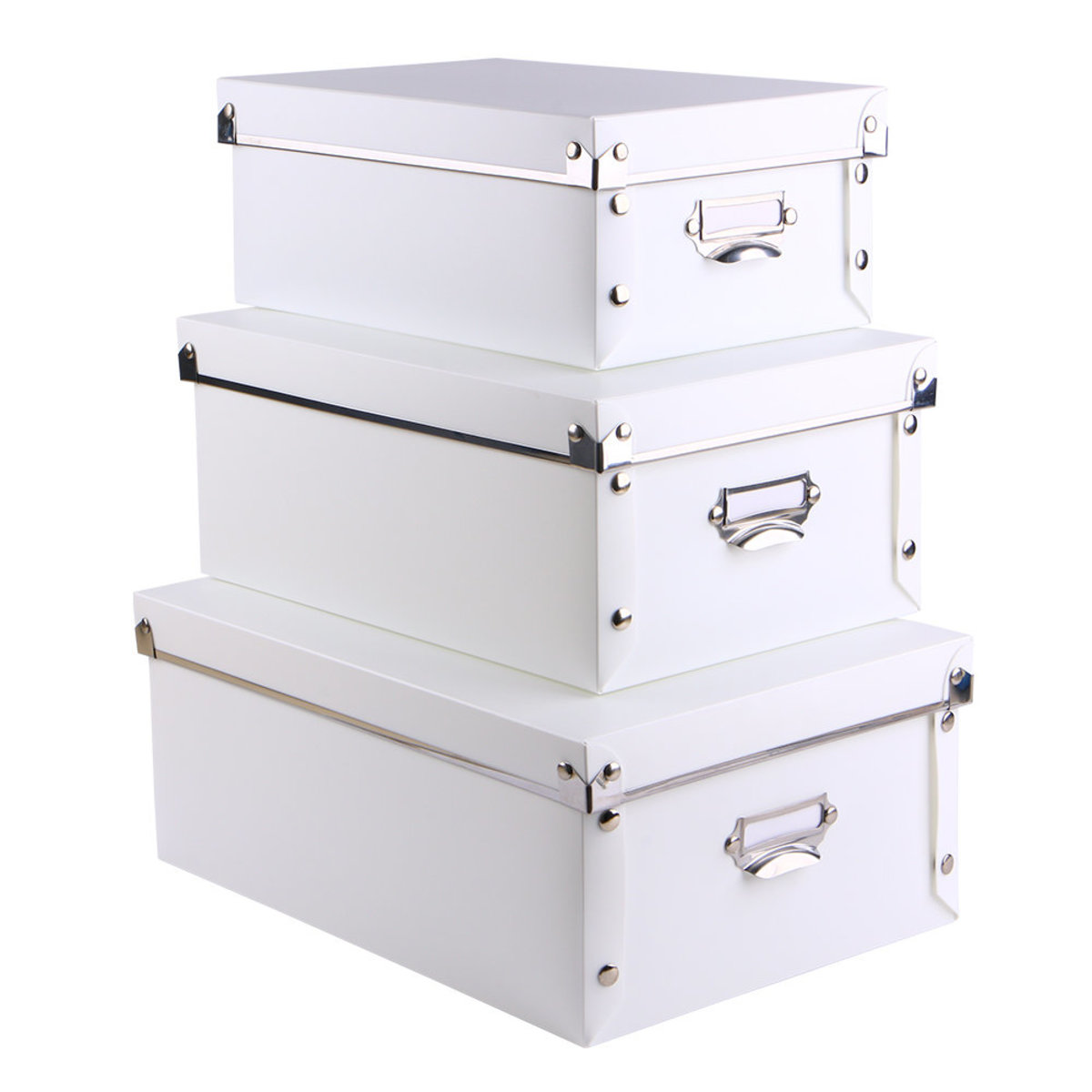 white decorative storage boxes