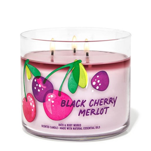 bath and body works black cherry merlot candle