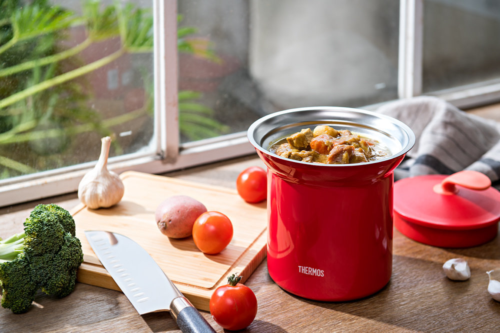 THERMOS [日本版]膳魔師真空斷熱保溫燜燒煲 (1L) 紅色 HKTVmall 香港最大網購平台