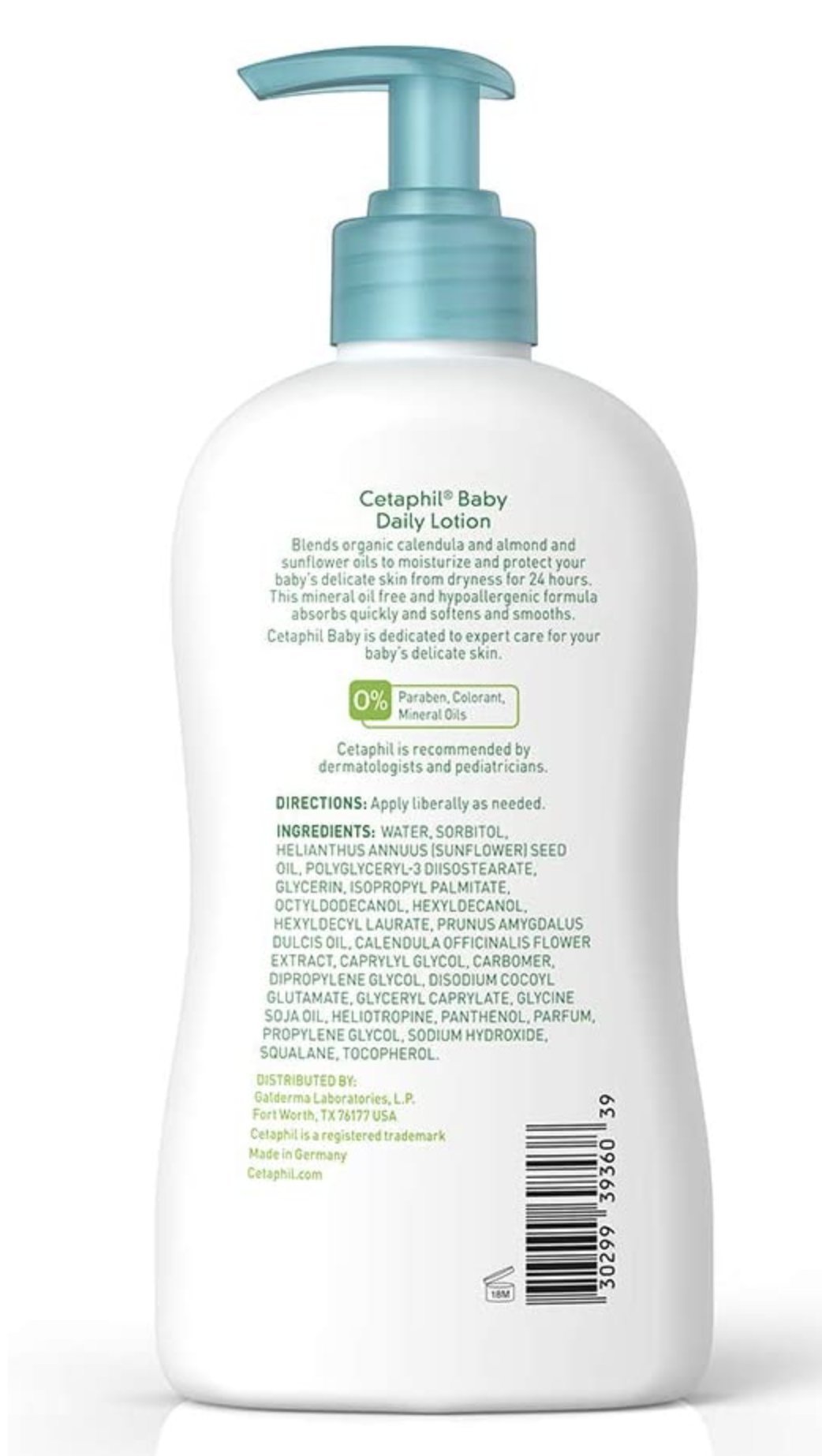 cetaphil organic calendula lotion