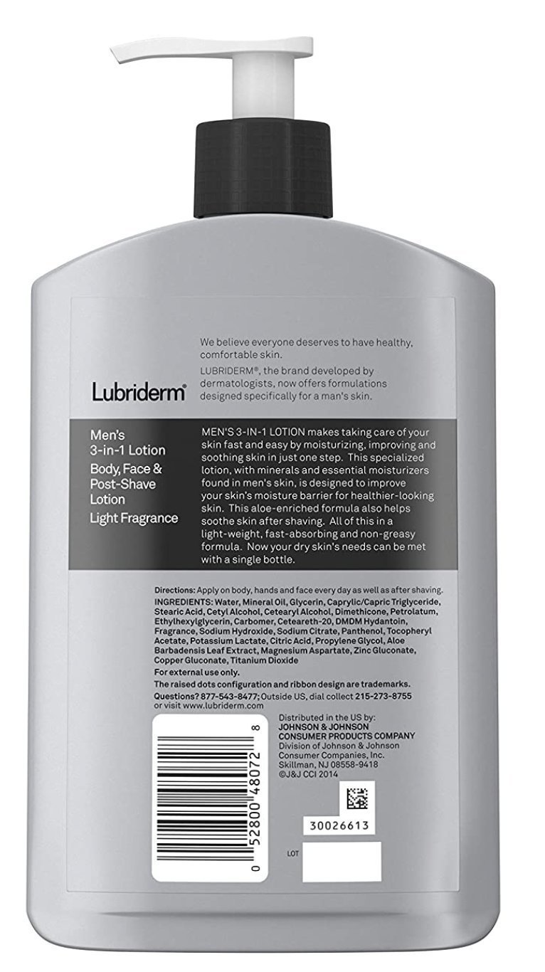 mens lubriderm lotion