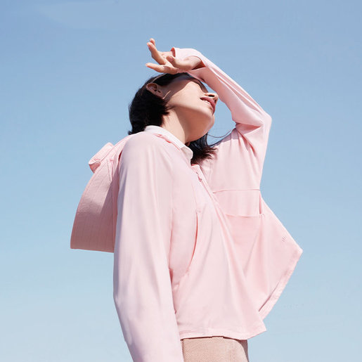HAKURYU, Summer UV Protection Ice silk sunscreen clothing UPF50+ (PK), Color : Pink