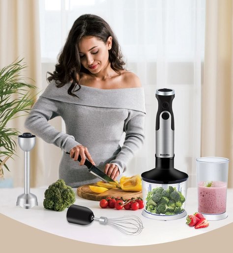 Portable Personal Blender Mixer Food Processor With Chopper Bowl 600ml –  Smart Home & Travel Products