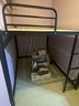 Thick wrought iron loft bed (tail ladder type) can be customized in size HS07131