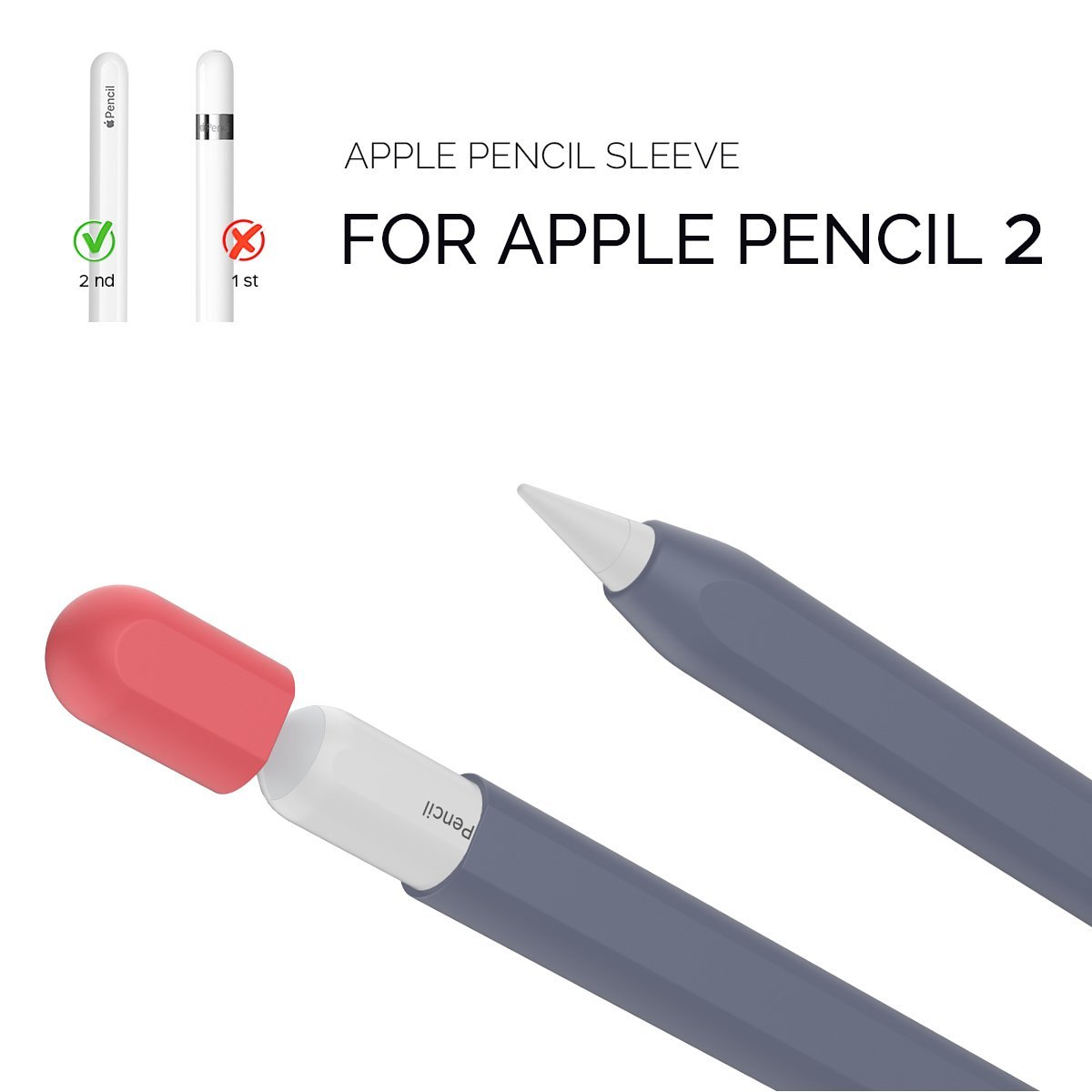 AhaStyle | Apple Pencil 第二代專用矽膠保護筆套PT65-2