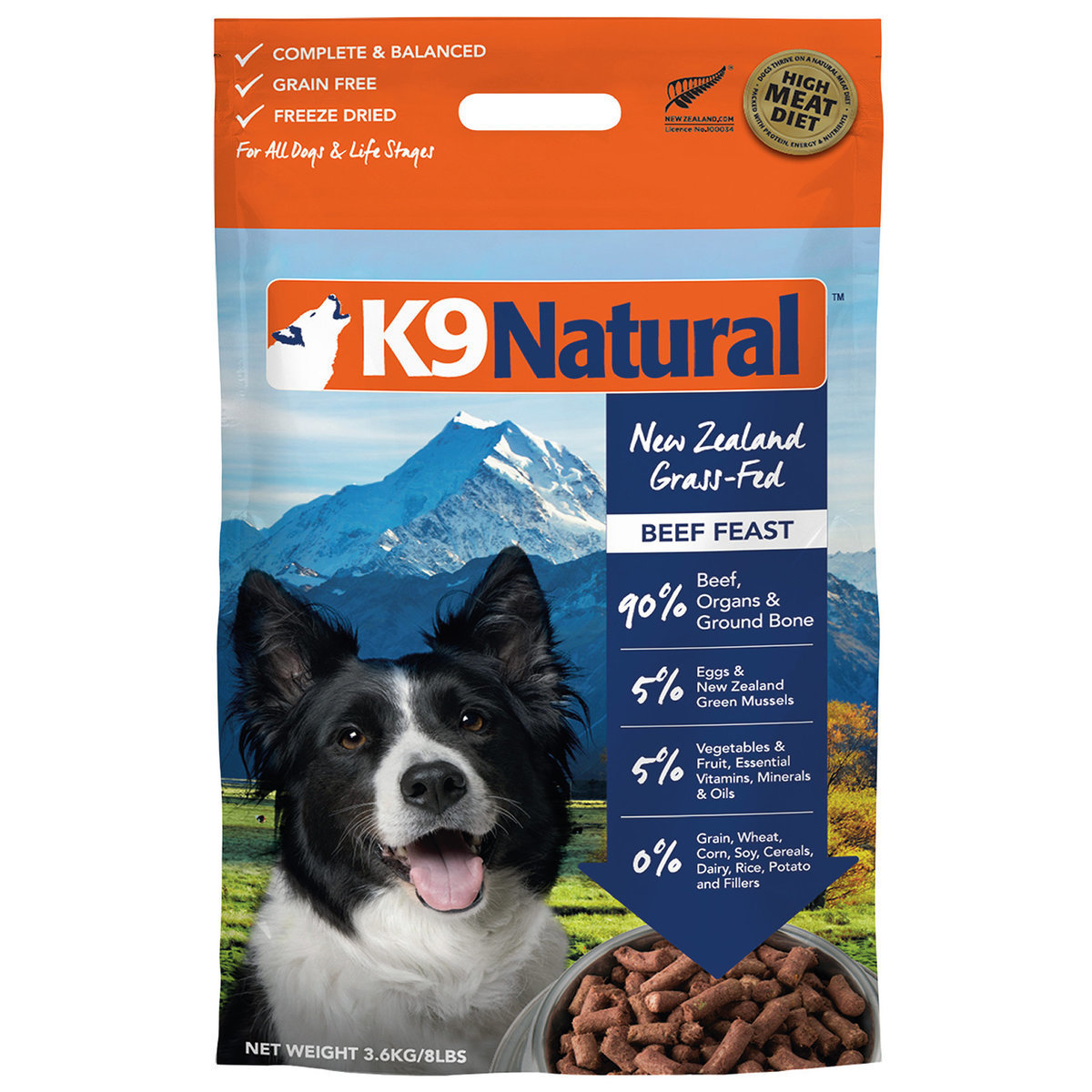 Freeze Dried Dog Food- Beef Feast 3.6KG
