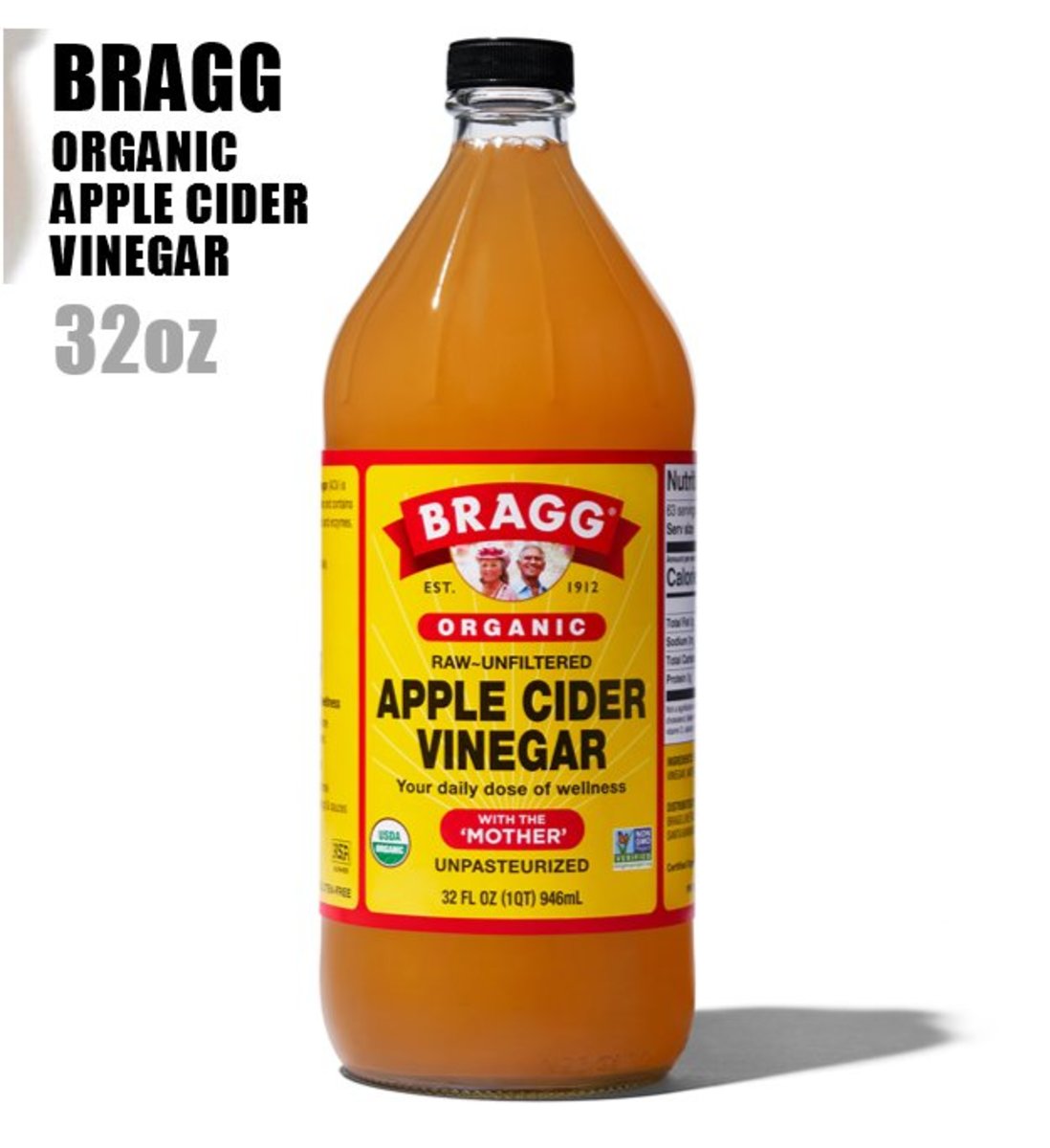 《箱裝》[行貨] Bragg 有機蘋果醋 32oz [X12支/箱].........(產品批次label或有不時更新，隨機發貨) La Manna