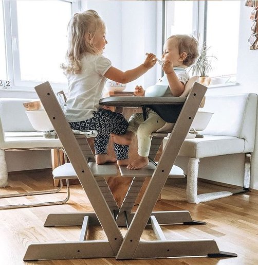 stokke high chair hazy grey