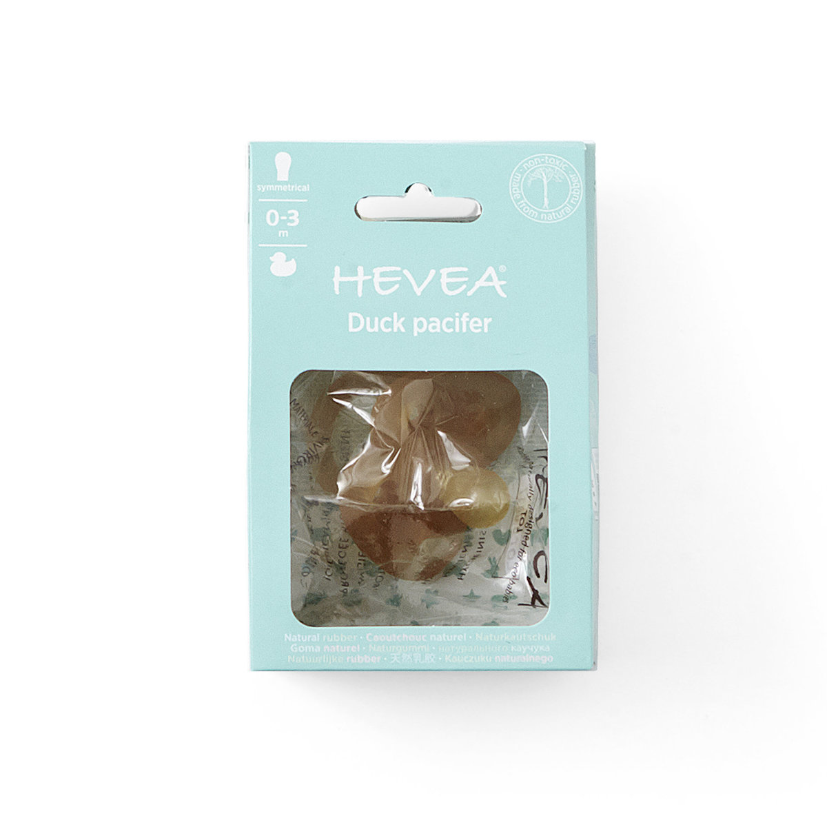 HEVEA Duck Symmetrical Pacifier 0-3 months