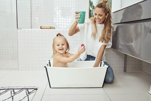 Baby Bundle Bath Support : Stokke Flexi Bath Baby Bath And Flexi Bath Newborn Support Bundle White Grey : Foldable and storable baby bath.