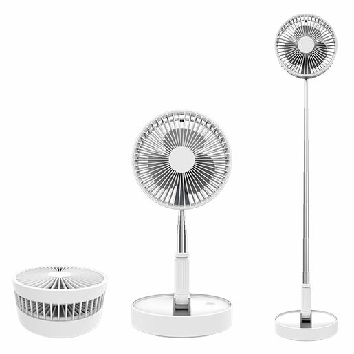 small white desk fan