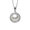 Sunset- 10-11mm Cultured fresh water pearl with cz mounted 925 silver pendant