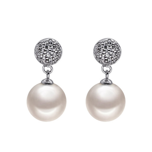 silver pearl earrings