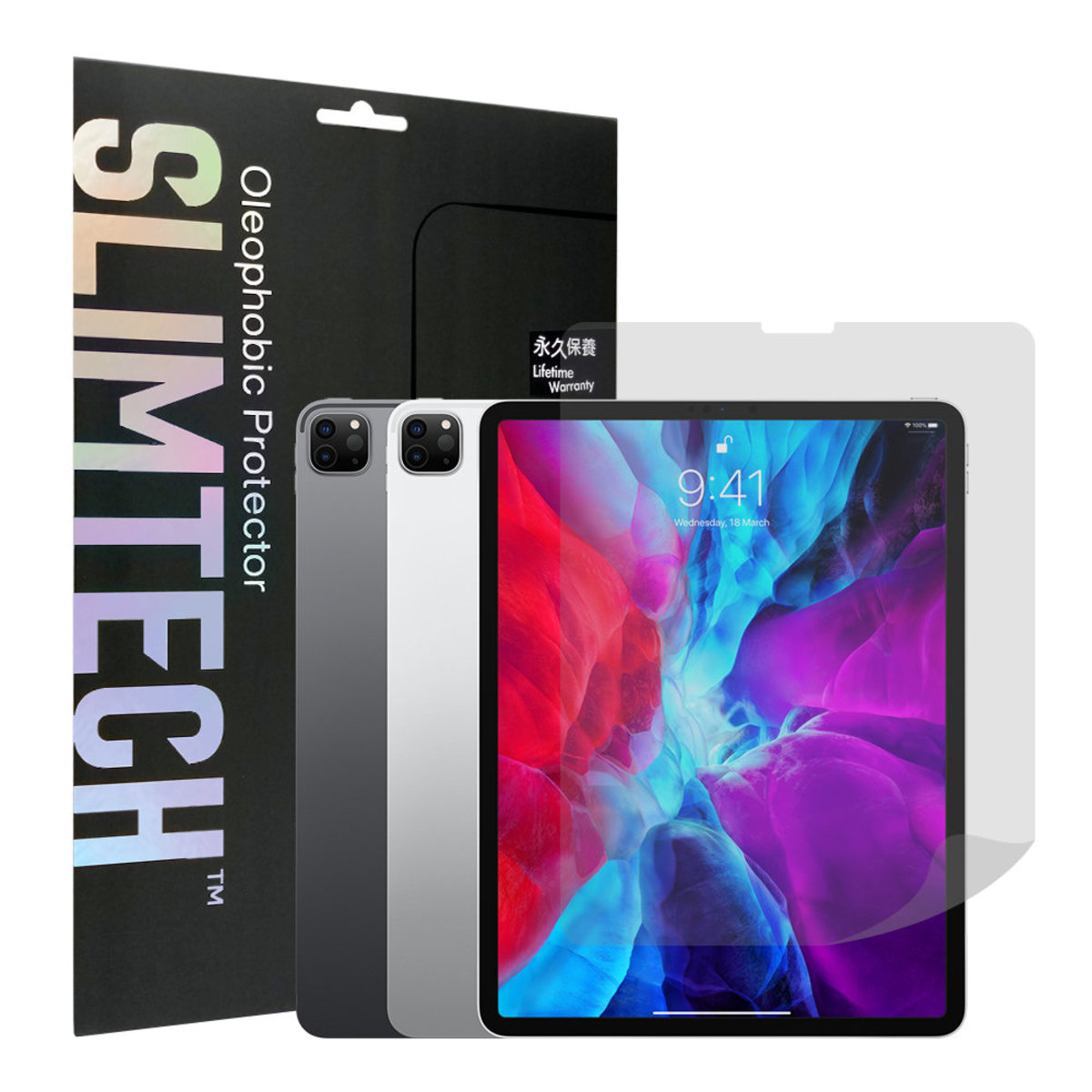 SlimTech iPad Pro 12.9 (2018-2022) Paperlike Ultrafine 螢幕擬書寫紙保護貼 - 透明（3 年保養）