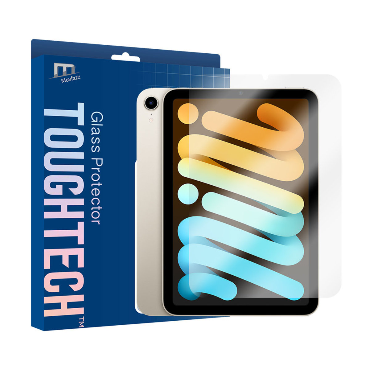 ToughTech iPad mini 6 (2021) 玻璃優質螢幕保護貼 - 透明（3 年保養）
