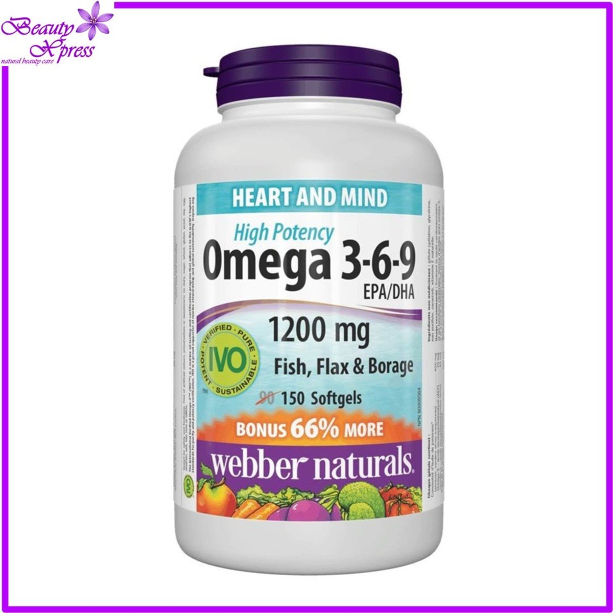 Omega 3‐6‐9 Flax, Fish&Borage(1200 mg) 150 softgels[Parallel Goods] BestBefore:31 March 2027