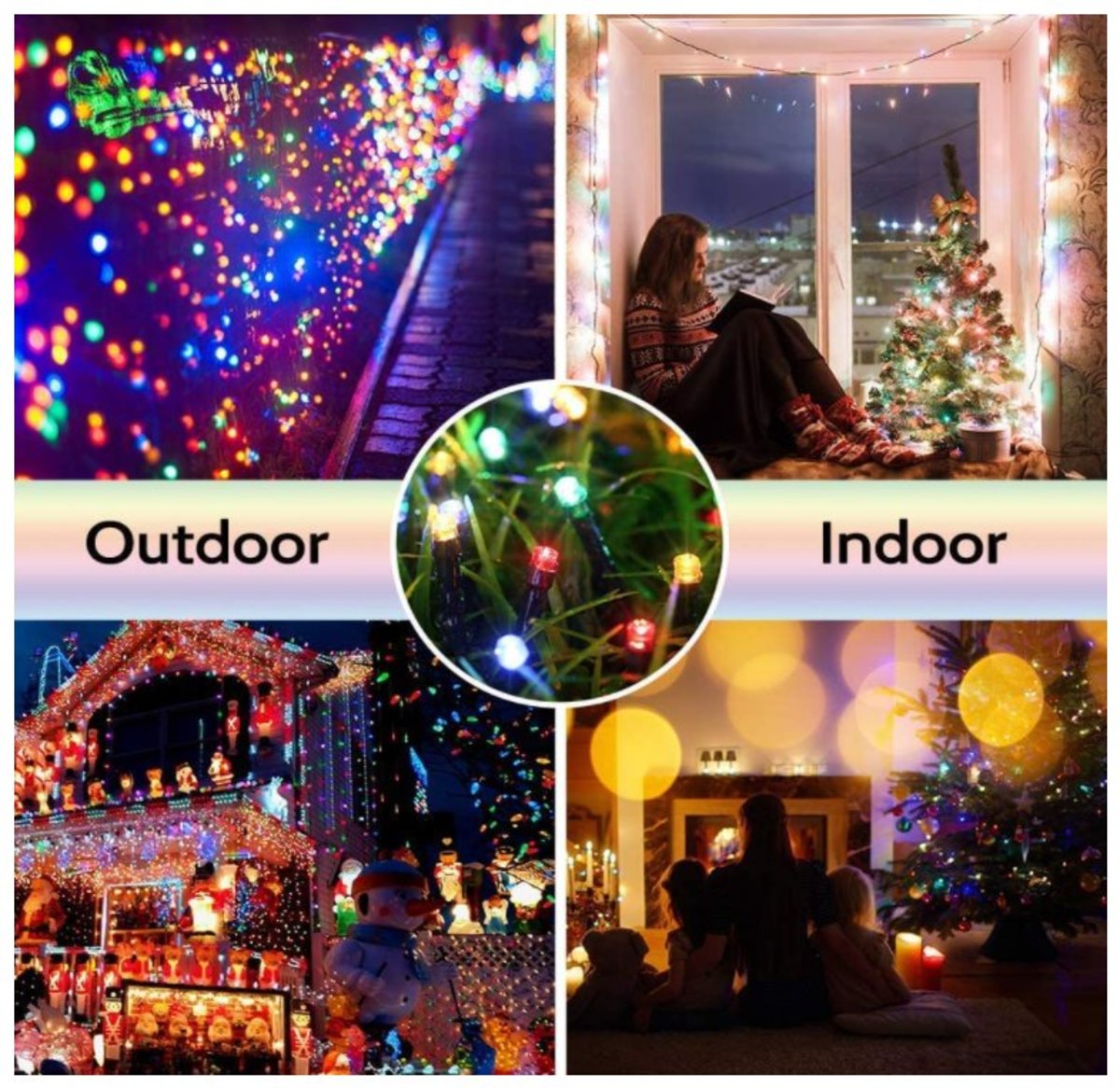 Four Color And Warm White Atmosphere Lights, 100/130/160 Led String Lights,  With Remote Control And Timing Function, Usb 8 Function Power Supply, For  Indoor Outdoor Christmas Tree Parties, Weddings, Christmas Decorations,  Fairy