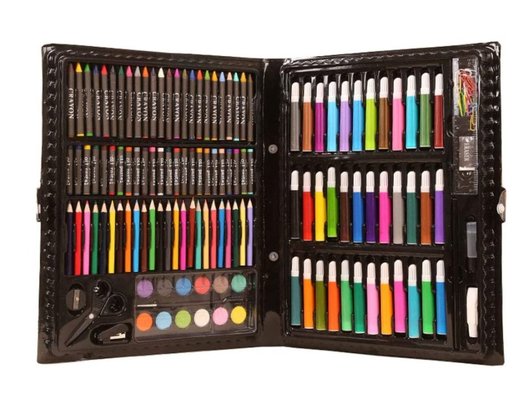 150-Piece Ultra Smart Art Case Crayons Markers Multi Colored