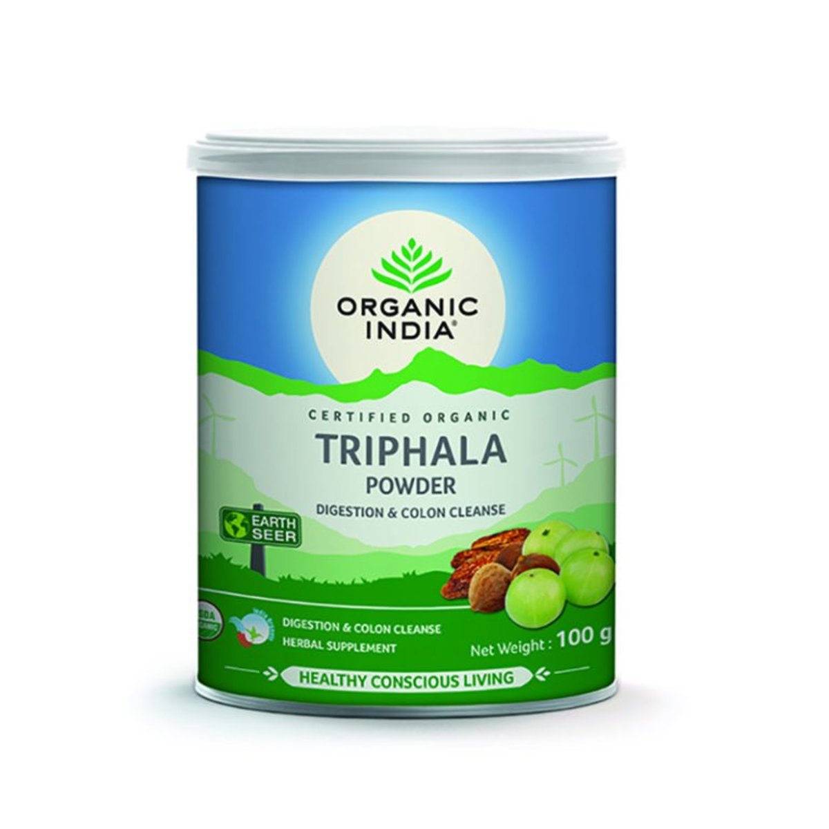 Organic India Triphala Digestion & Colon Cleanse Powder 100g