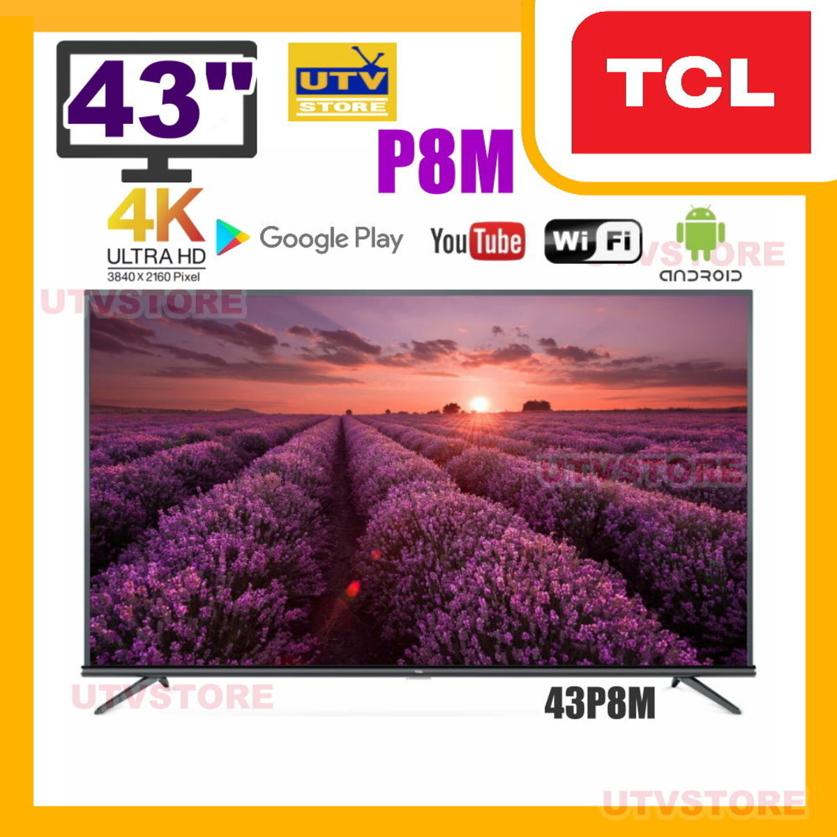 43P8M 43" HDR10 4K Android SMART TV P8M