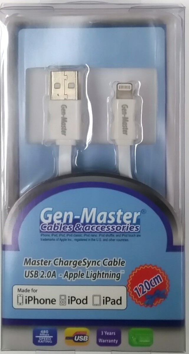 Apple Lightning USB Charge and Sync Cable 1.2M (MFi Certified)