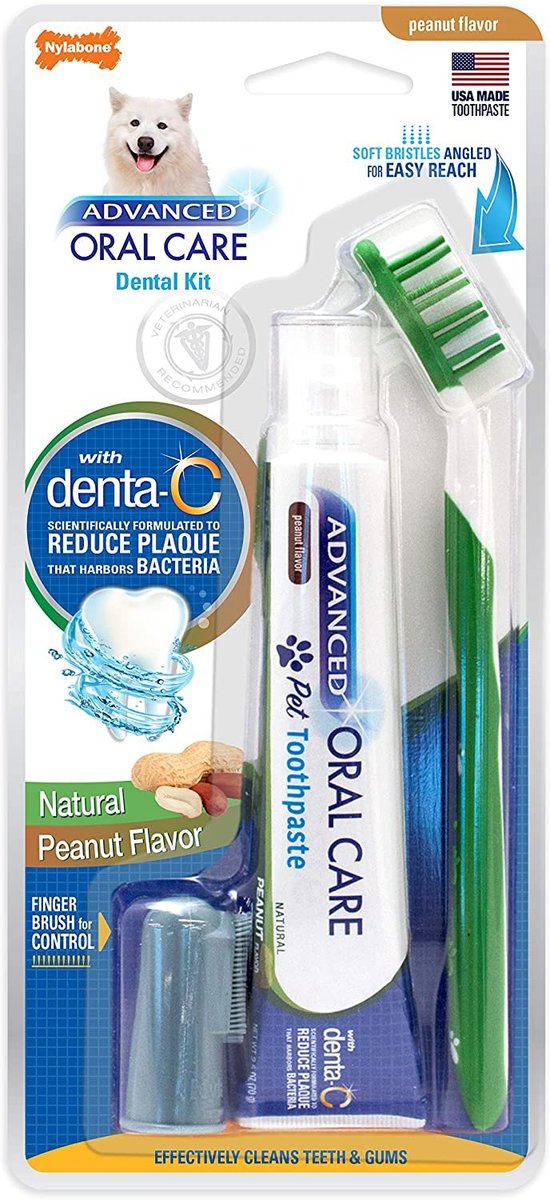 Advanced Oral Care Dental Kit, Natural Peanut Flavor, for Medium to Large Adult Dogs,2.5oz(Sep 2026)