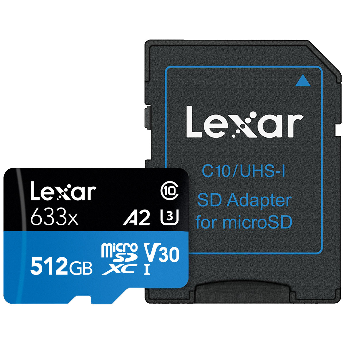 LEXAR MICROSDXC 633X 512GB w/SD Adapter【Authorized Dealer Goods】